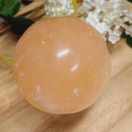 Orange Selenite Sphere 001