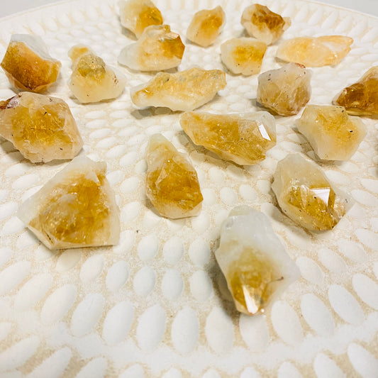 Natural Citrine Points with Inclusions - AAA+ Grade