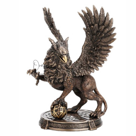 Griffin Guardian and Protector of Treasures Bronze Statue