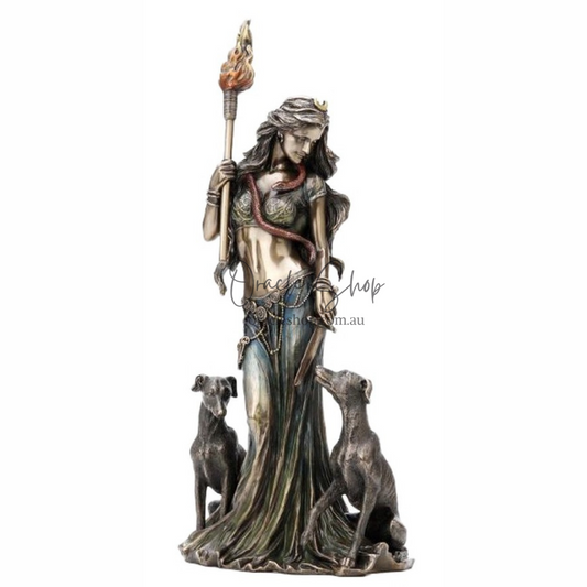 Hecate Goddess of Magic and Spells Bronze Statue