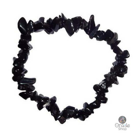 Black Onyx Chip Bracelet ~ Calming/Psychic Protection