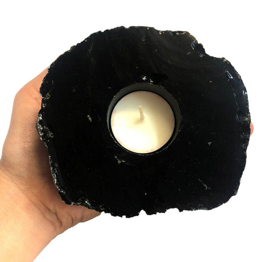 Black Obsidian Tealight Candle Holder