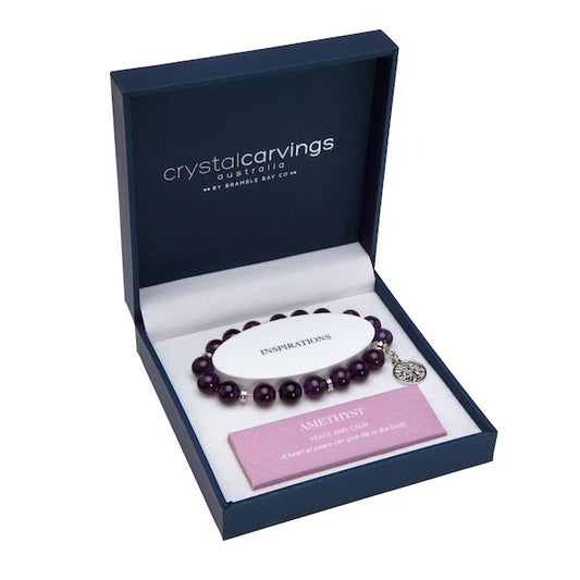 TOL Bead Bracelets Gift Boxed- Amethyst
