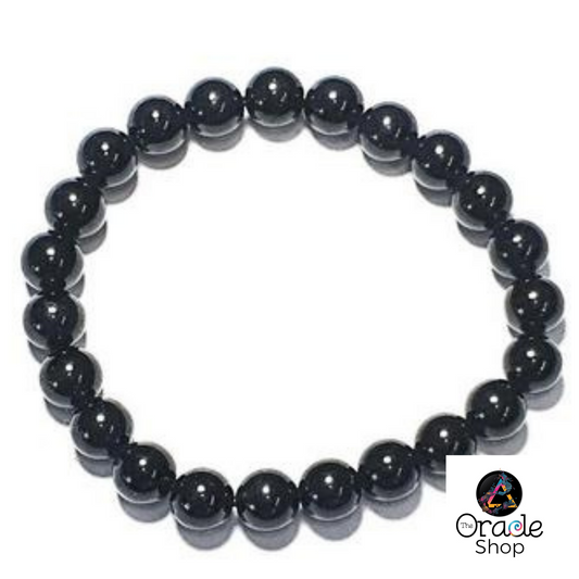 Black Tourmaline Bead Bracelet ~ Shield/Protection