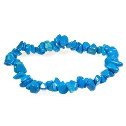 Turquoise/ Blue Howlite Crystal Chip Bracelet