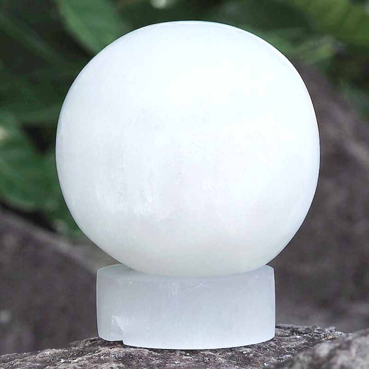 Selenite Crystal Sphere Lamp