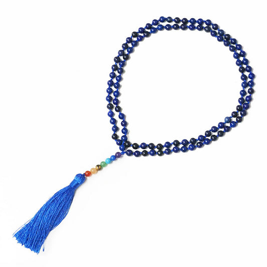 Prayer Beads Lapis and Gemstones Tree of life 108 Beads