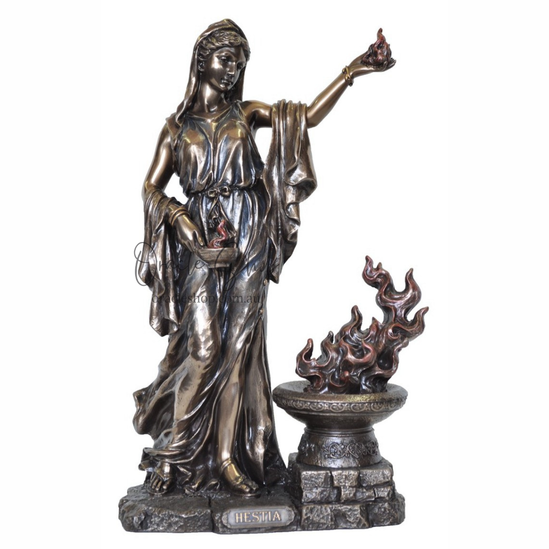 Hestia Virgin Goddess of Hearth & Home Bronze Statue