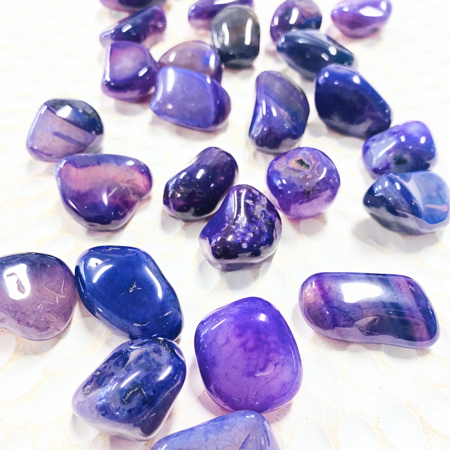 Purple Agate Tumbled Crystals