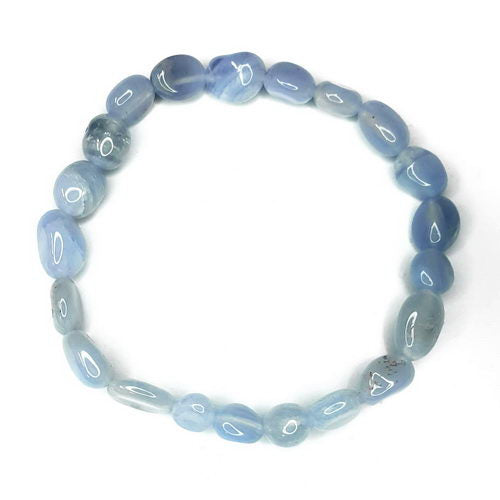 Blue Lace Agate Nugget Bracelet