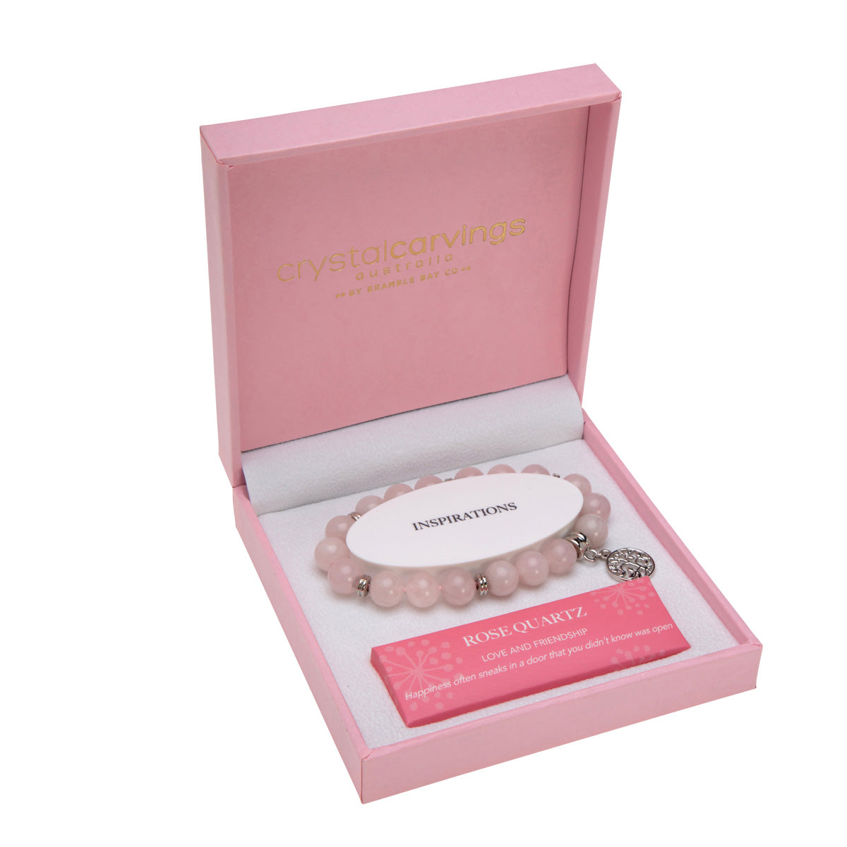 TOL Bead Bracelets Gift Boxed- Rose Quartz