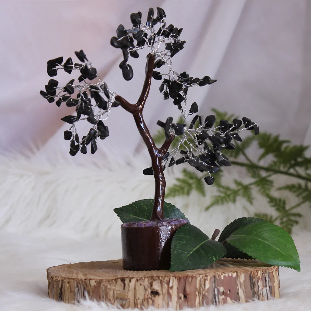 Black Onyx Crystal Tree - Medium Brown