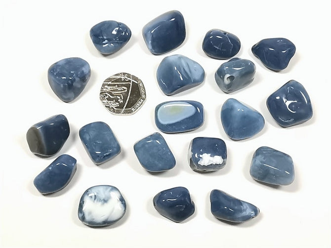 Blue Opal Tumble Crystals ~ Medium