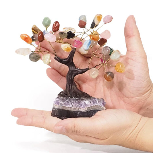 Bonsai Tree 14cm Mixed Crystals